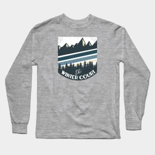 Distressed Winter Court Vacation Long Sleeve T-Shirt